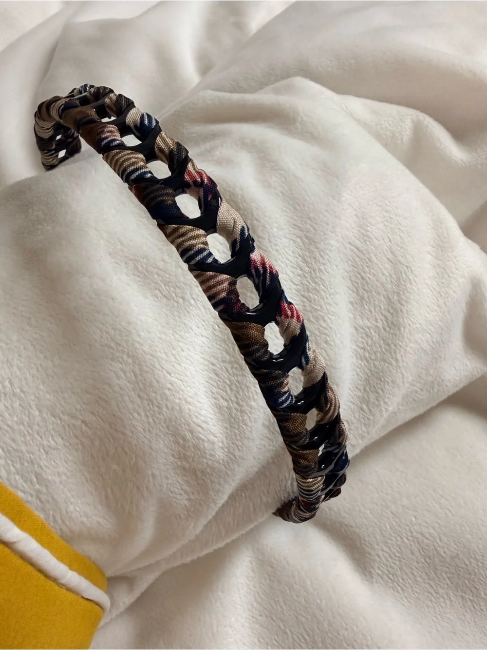 Brand New-Set of 3-Mustard Yellow Knotted,Black Weaved,Print Weaved Headbands